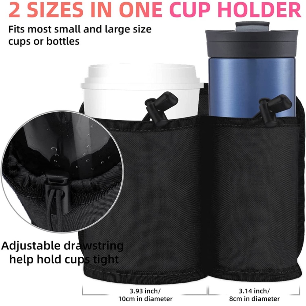 New  Luggage Travel Cup Holders Fits Roll on Suitcase Handles Attachmen - Picture 7 of 15